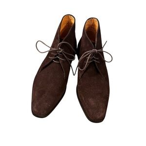Carlos by Carlos Santana Brown Suede Corazon Block Heel Tie Chukka Boots 7